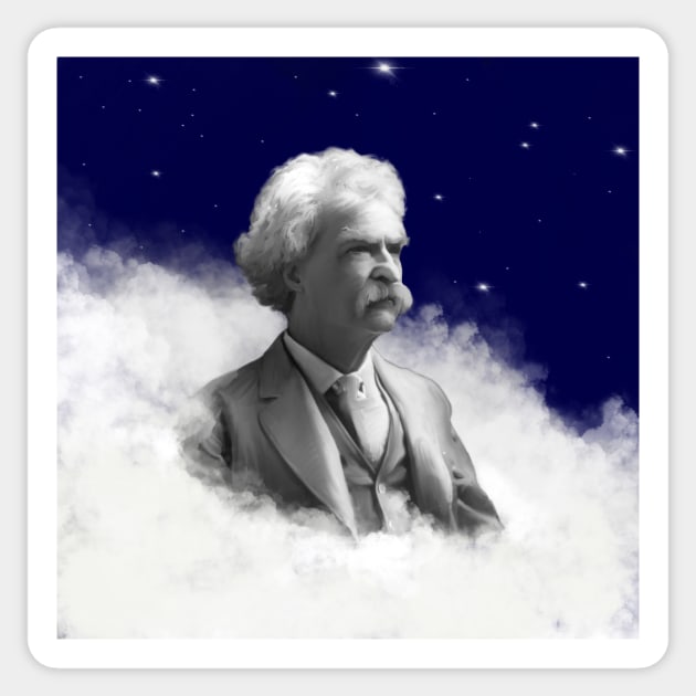 Mark Twain Sticker by zmudart